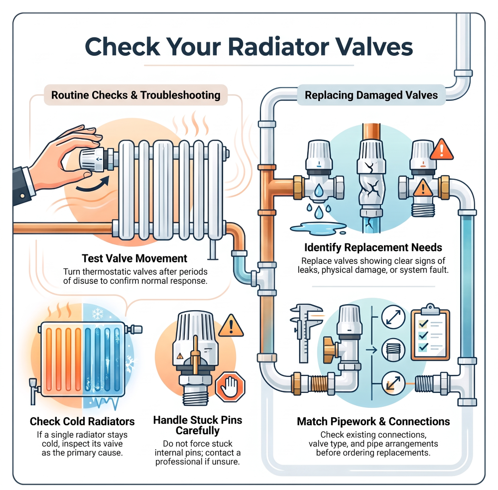 Checking thermostatic radiator valves before winter