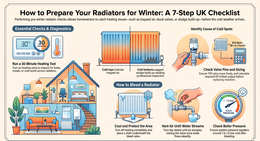 Prepare radiators for winter UK checklist